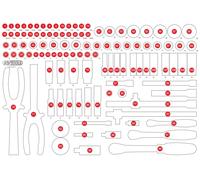 KS TOOLS Inserto in schiuma espansa, cassetta d'assortimento 811.0111-97