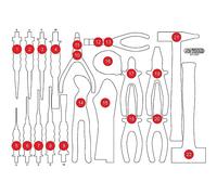 KS TOOLS Inserto in schiuma espansa, cassetta d'assortimento 811.2022-97