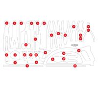 KS TOOLS Inserto in schiuma espansa, cassetta d'assortimento 813.0030-97