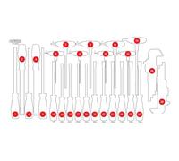 KS TOOLS Inserto in schiuma espansa, cassetta d'assortimento 813.0042-97