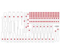 KS TOOLS Inserto in schiuma espansa, cassetta d'assortimento 813.0146-97