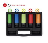 KS Tools K 1/2 " Cerchi IN Lega Kraft-Stecknuss-Set 5tlg Schlagschrauber-Nuss