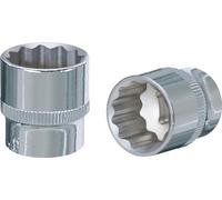 'KS TOOLS KST 918.1327 e 1/2 Plus bussola esagonale, cromato, 9 mm, su pendenti
