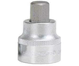 KS TOOLS Llave de vaso con punta tipo Allen 1/2", corta, 24 mm
