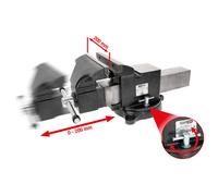 KS Tools Morsa Banco, 8 Grande Incudine Con Piatto Rotante, Incudine