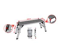 KS 800.0960 - Aluminium-Sicherheits-Laufbühne, L1270xB446xH495mm