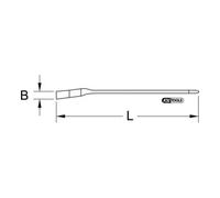 KS Tools 117.1647 Pennello per Polvere Isolato, Piegato, 37.5 mm