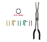 KS Tools Pinza a doppio snodo per anelli di sicurezza esterni, punte intercambiabili Quantità:1