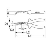 KS Tools Pinze a becchi tondi piatti Quantità:1