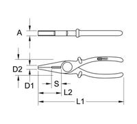 KS Tools 117.1767 Pinza combinata in plastica con isolamento protettivo, 230mm