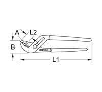 KS Tools 115.1350 Pinza Regolabile per Tubi Professionale, 165 mm