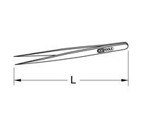 KS Tools Pinzette in acciaio inox, 200mm Quantità:1