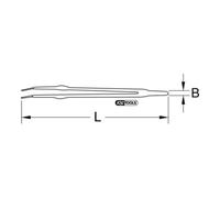 KS Tools Pinzette isolate, curve Quantità:1