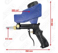 KS Tools Pistola Sabbiatrice ad Aria Compressa, 260 MM 515.1909