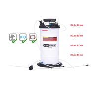 KS Tools Pompa di aspirazione e creazione vuoto, 9,5lt., con 4 sonde Quantità:1