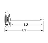 KS Tools Profilo RIBA ERGOTORQUEplus®, Impugnatura a T, extra lunga Quantità:1