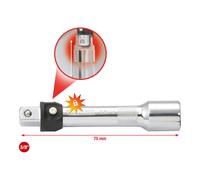 KS Tools Prolunga con blocco CHROMEplus 3/8", 75mm Quantità:1