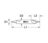 KS Tools Punta da centro HSS Forma A Quantità:1