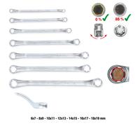 KS Tools Rescuepower Doppio-Anello, a Gomito 7-tlg 6-19mm