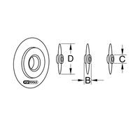 KS Tools Rotella di ricambio per tagliatubi a cricco Ratch-Cut, 3-13mm Quantità:1