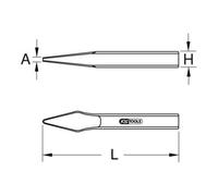 KS Tools Scalpello a unghietta piatta BRONZEplus Quantità:1