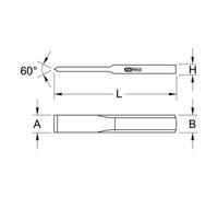 KS Tools Scalpello per giunti, ovale piatto, 250x60mm Quantità:1
