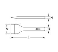 KS Tools Scalpello, 80mm Quantità:1