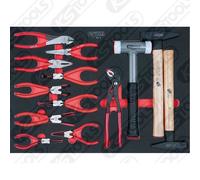 KS TOOLS SCS Set Di Pinze E Martelli, 13 Pezzi In 1/1 Sistema Di Inserimento