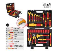 KS 117.1895 - Set di utensili isolati per veicoli ibridi ed elettrici, 26 pezz