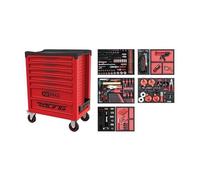 KS TOOLS Servante RACING 7 tiroirs + composition pare brise, 232 pcs - Boite outils complète et servante