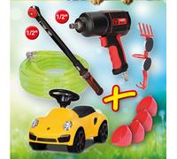 KS Tools Set Attrezzi Pneumatici Auto, Avvitatrice a Impulsi Supporto Magnetico