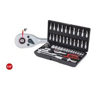 KS TOOLS Set Bussole 1/4" 48 Pezzi, Valigetta Ratschenkasten CLASSIC
