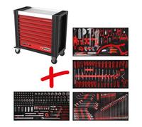 KS Tools Set carrello da officina Performanceplus P25, 285 utensili per 4 cassetti Quantità:1