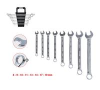 KS Tools Set Chiavi Anello, Angolato, 8-tlg 8-19mm Chiavi Inglesi