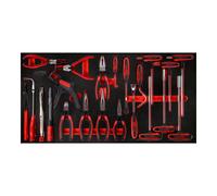 KS Tools Set chiavi angolari a T + pinze, con inserto di espanso, 24pz. Quantità:1