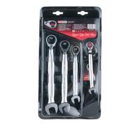 KS Tools 503.4604 Serie di chiavi a cricco combinate GEAR reversibili,4pz.10-19mm