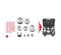 KS Tools 150.9210 Serie di chiavi per filtri olio e tappi del filtro olio, 9 pz