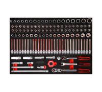 KS Tools Set di chiavi a bussola 3/8", con inserto di espanso, 124pz. Quantità:1