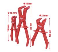 KS Tools Set di pinze per tubi flessibili a 90°, 3pz. Quantità:1