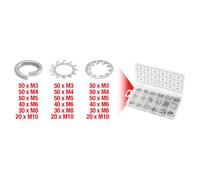 KS TOOLS Set Di Rondelle A Dente, M3-10, 720 Pezzi. Rondelle, M3-10