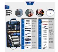 KS TOOLS - Set Di Strumenti Brilliant Con Borsa Per Strumenti 58 Pezzi.