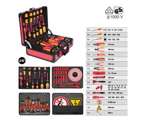 KS Tools Set di utensili isolati per veicoli ibridi ed elettrici, 43pz. Quantità:1