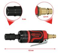 KS TOOLS Slim POWER Mini Fresa Pneumatica, Dritta