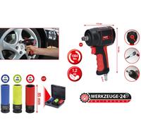 KS Tools Slimpower II Avvitatore ad Aria 1300Nm + Alluminio Cerchioni Noce Set
