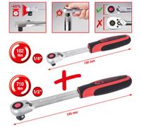 KS TOOLS Slimpower Umschaltknarren Chiavi a Raschietto Set 2 Pezzi
