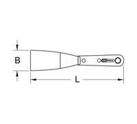 KS Tools 907.2262 Spatola in acciaio inox,38mm