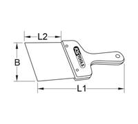 KS Tools Spatola larga BRONZEplus lama rigida 160mm Quantità:1