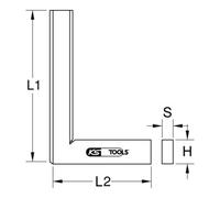 KS Tools Squadra semplice secondo DIN 875/1, 75mm Quantità:1