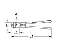 KS Tools 118.0118 Tagliabulloni, 65 mm
