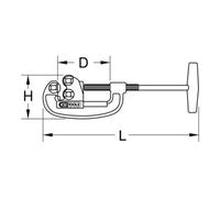 KS Tools Tagliatubi EDELSTAHL 1/8"-1.1/4" Quantità:1